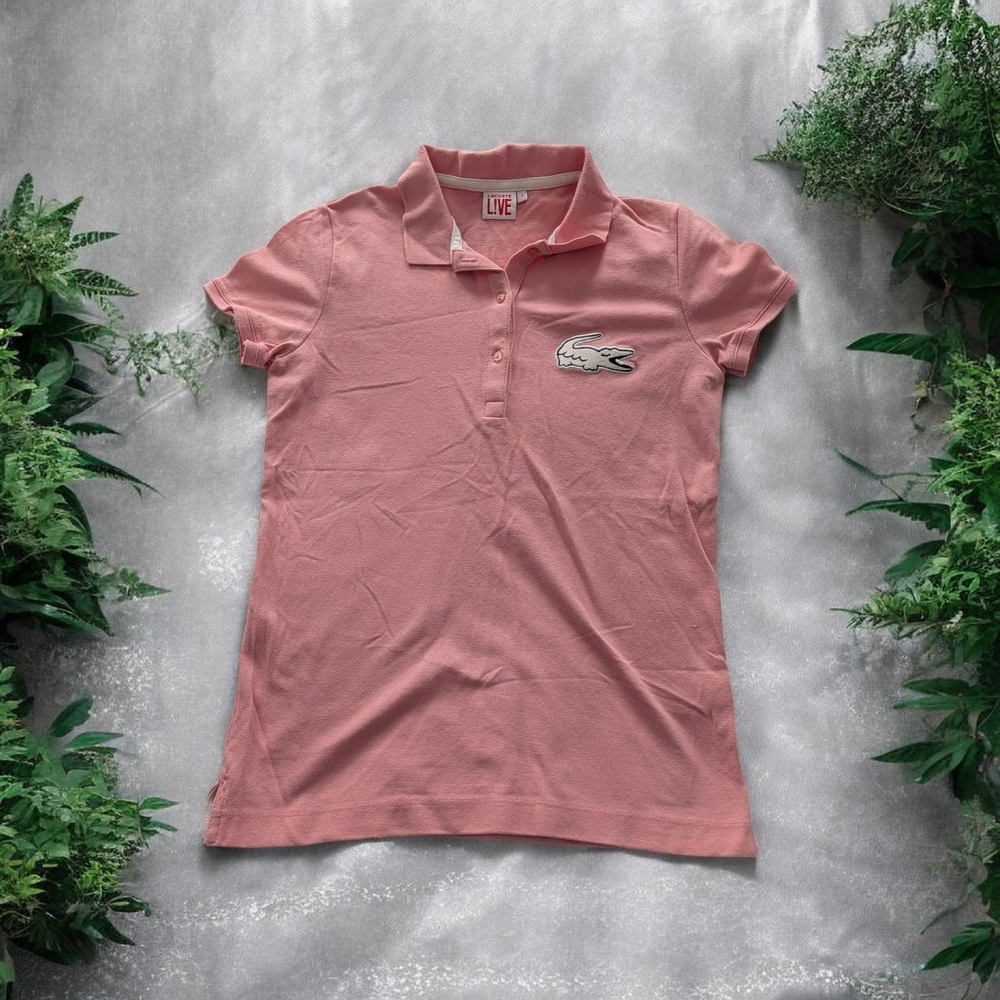 Lacoste Women's Pink Button Down Shirt